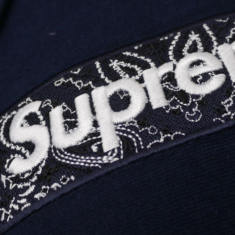 シュプリーム Supreme 19FW Bandana Box Logo Hooded Sweatshirt NAVY ネイビー メンズ Mサイズ 【中古】 2019FW 111001488047 (SWT/HOODY)｜cliffedge｜04