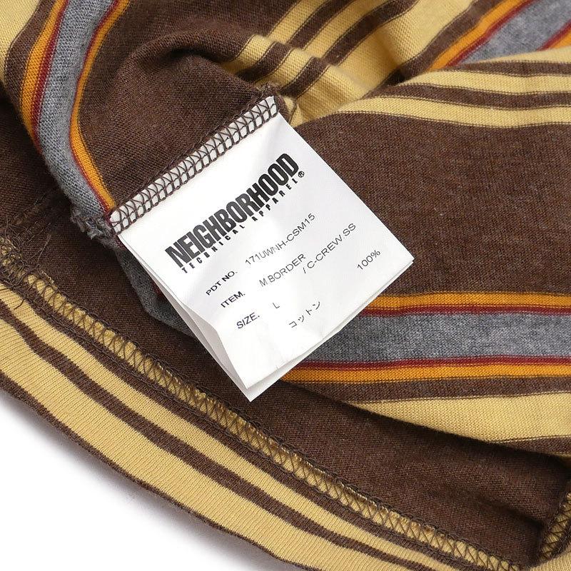 ネイバーフッド Neighborhood 17ss M Border C Crew Ss ボーダー Tシャツ Brown ブラウン メンズ Lサイズ 中古 17ss 半袖tシャツ クリフエッジ 通販 Yahoo ショッピング