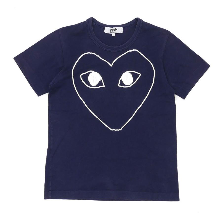 プレイ コムデギャルソン 半袖 Tシャツ ネイビー ハート M PLAY COMME des GARCONS プレイ コムデギャルソン HEART TEE