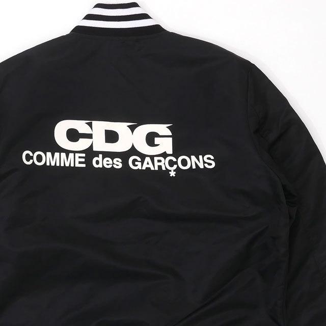 コムデギャルソン CDG COMME des GARCONS VARSITY JACKET バーシティー ジャケット BLACK ブラック メンズ Sサイズ 130003471031 (OUTER)｜cliffedge