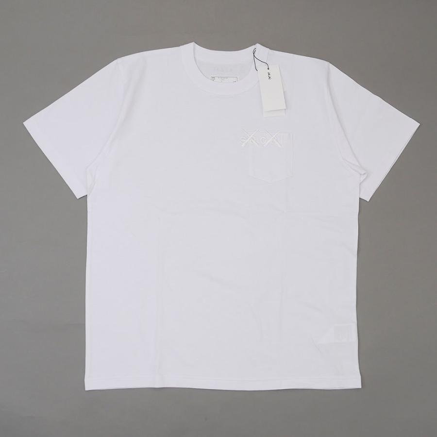 新古品/未使用 サカイ sacai x カウズ KAWS POCKET S/S TEE ポケット Tシャツ WHITE ホワイト メンズ サイズ5  104003405550 (半袖Tシャツ)