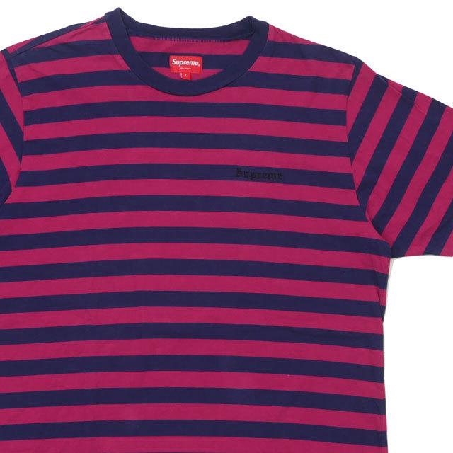 Supreme シュプリーム 17SS Bar Stripe Tee ボーダー Tシャツ NAVY 