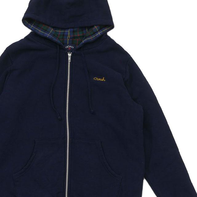 NOAH ジップフーディーネイビー