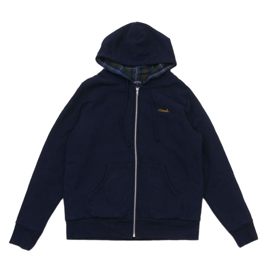 NOAH（ファッション） ノア NOAH Tartan-Lined Zip-Up Hoodie