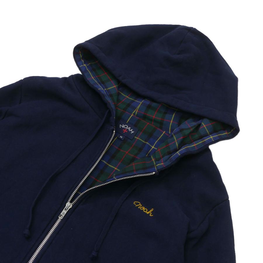 NOAH（ファッション） ノア NOAH Tartan-Lined Zip-Up Hoodie