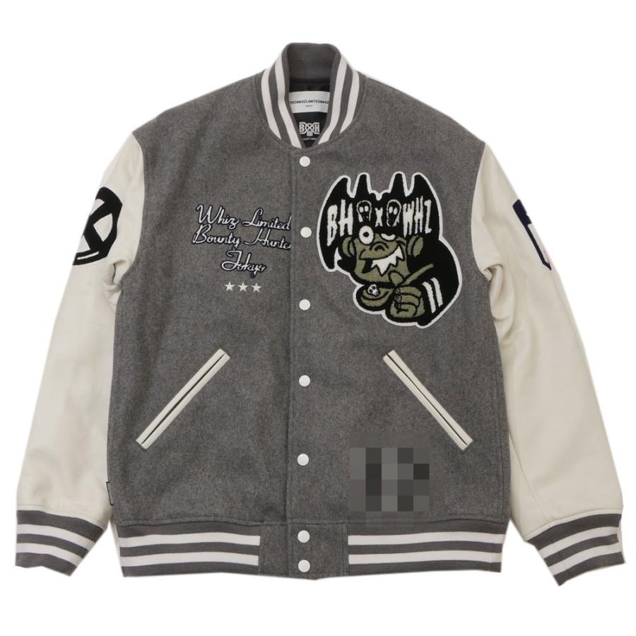 ウィズリミテッド WHIZ LIMITED x バウンティハンター BOUNTY HUNTER COLLABORATION STA JACKET スタジャン GRAY  Lサイズ 【中古】 130003534052 (OUTER)｜cliffedge｜02