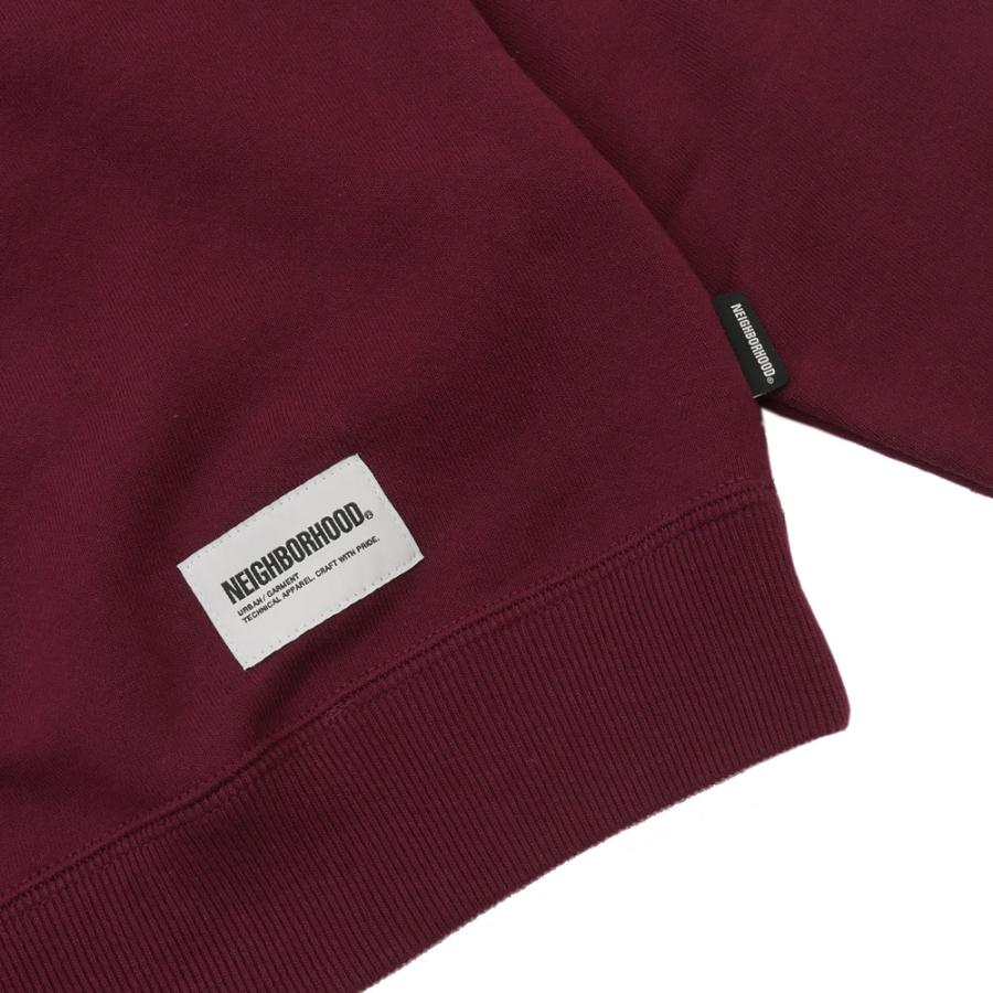 ネイバーフッド NEIGHBORHOOD 23AW MAJOR FORCE SWEATSHIRT LS 232UWMFN-CSM01S BURGUNDY Mサイズ 2023AW 410420614043 (SWT/HOODY) 【フラワーアイコンウォッシュドトレーナー】