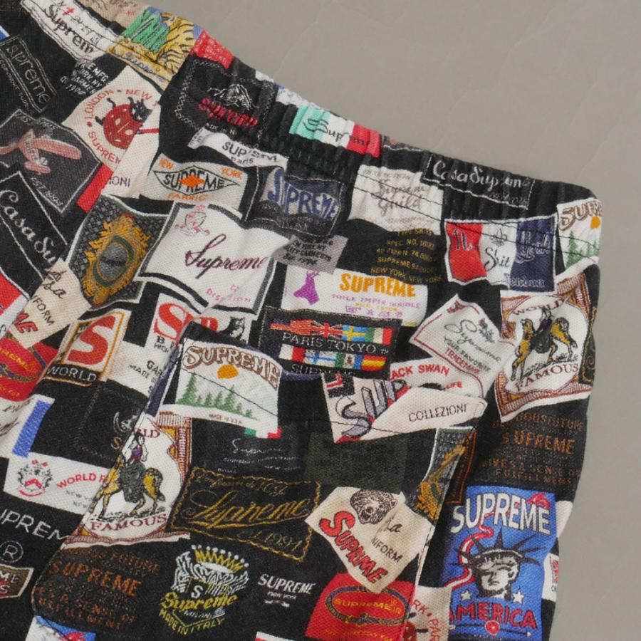 シュプリーム Labels Pique Shorts 総柄 ハーフショートパンツ