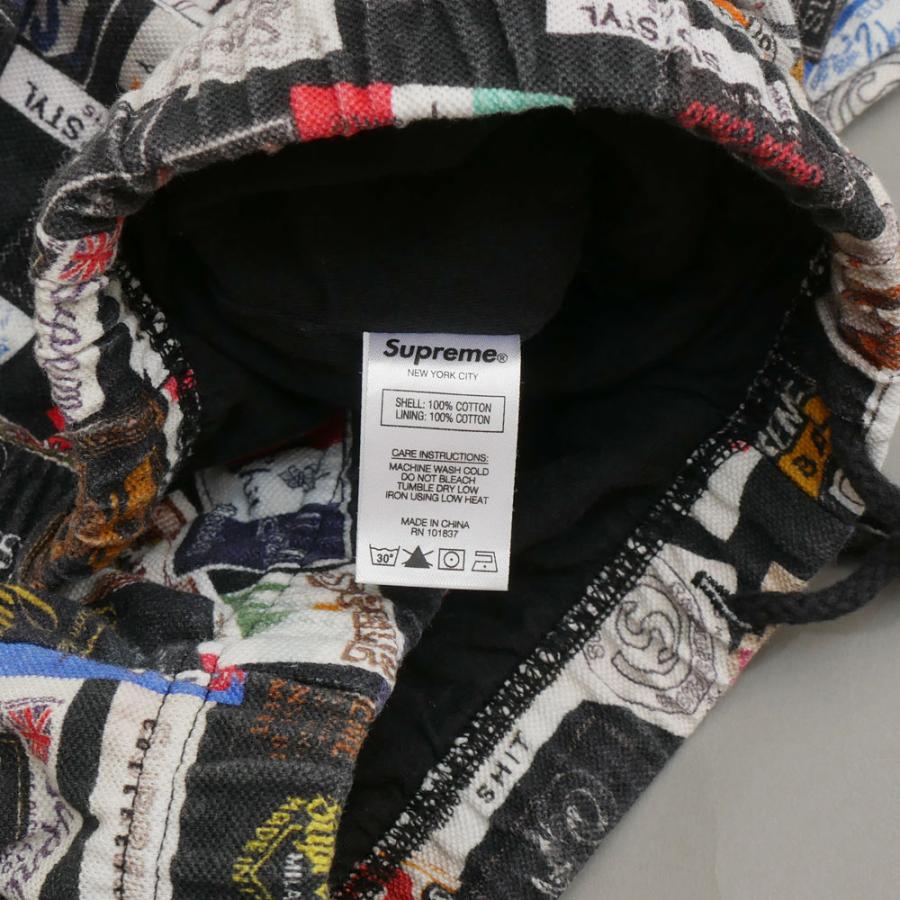 シュプリーム Labels Pique Shorts 総柄 ハーフショートパンツ