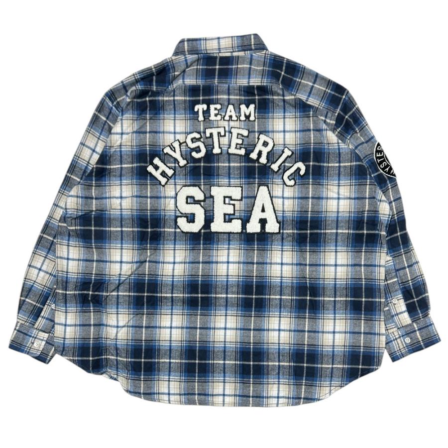 ヒステリックグラマー×ウィンダンシー チェックシャツ HYSTERIC GLAMOUR ヒステリックグラマー × WIND AND SEA ウィン