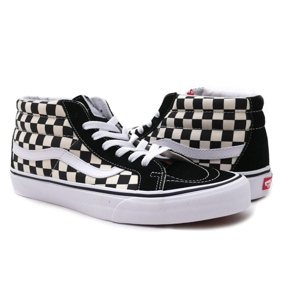 VANS(バンズ) SK8 Mid Reissue (スケートミッド) (CHECKERBOARD)Black/True White 831-000293-259+ 新品 (フットウェア)｜cliffedge