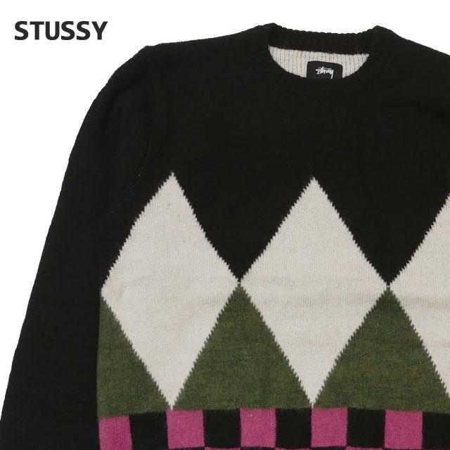 STUSSY（ステューシー） 新品 STUSSY DIAMOND CHECK MOHAIR SWEATER