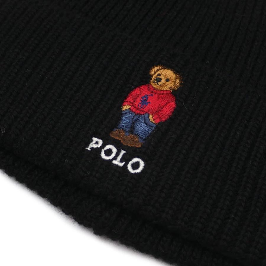 polo knit hat with bear