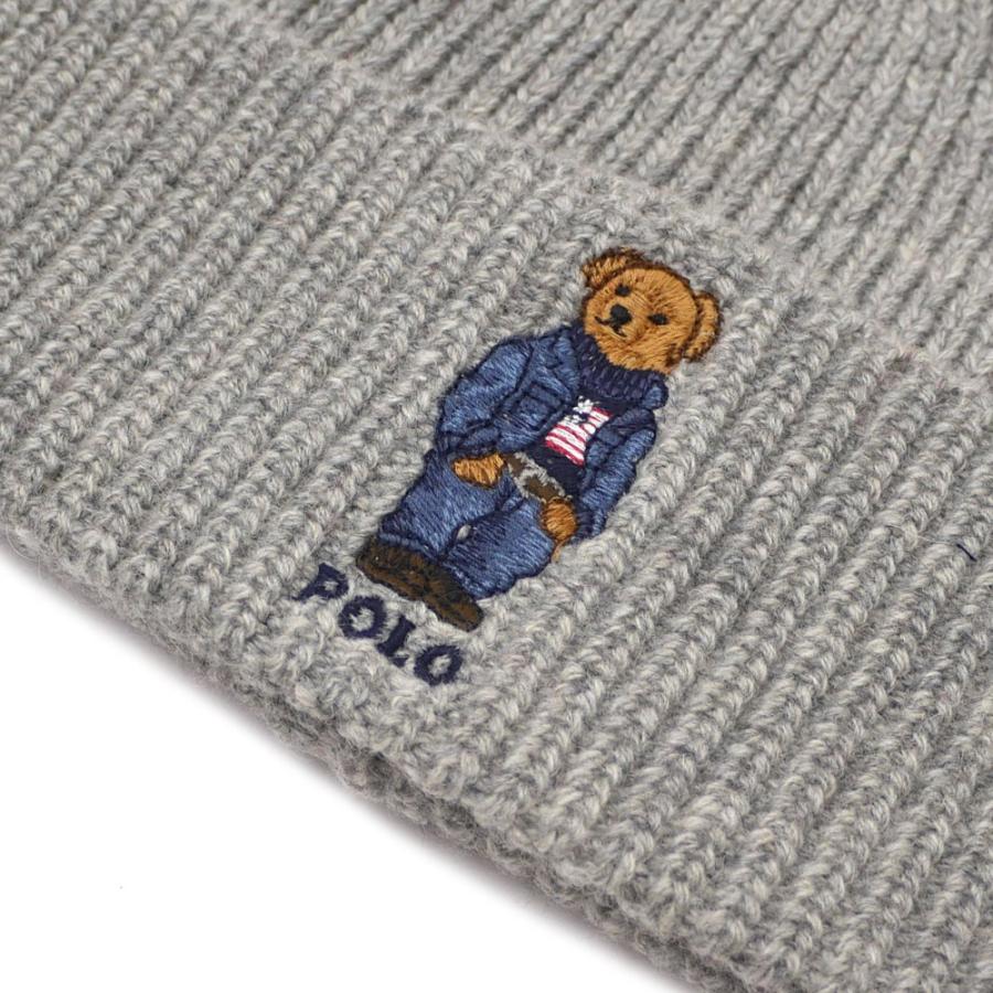 polo knit hat with bear