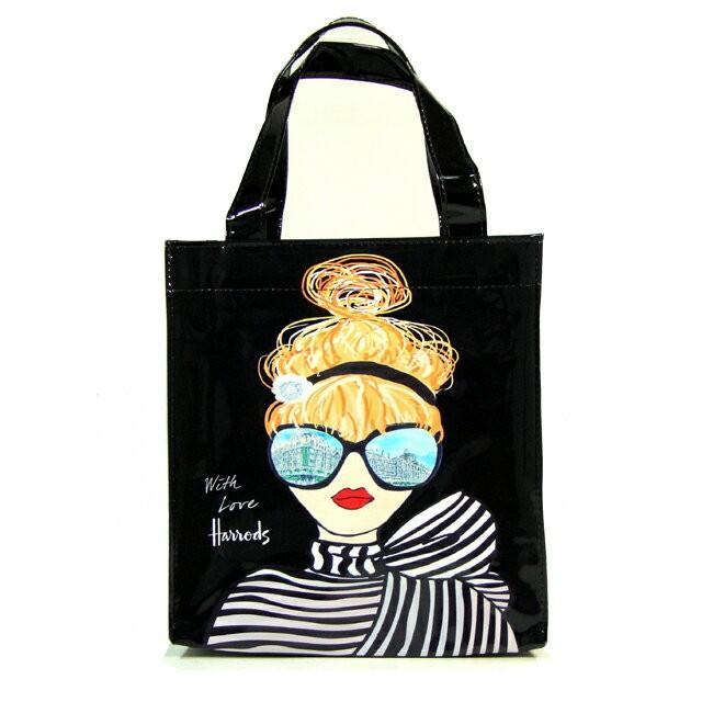 ハロッズらリバーシブルバッグ ポーチ付き新品 ハロッズらリバーシブルバッグ ポーチ付き新品 送料無料】ハロッズ