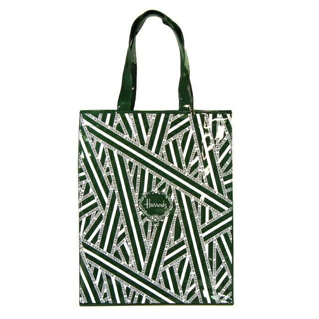 新品正規品 Harrods ハロッズ タータンチェック トートバッグ大容量 緑 Harrods（ハロッズ） トートバッグ バック Mサイズ : emily - 通販