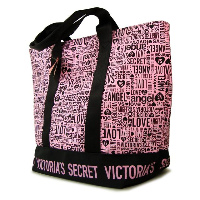 100 正規品 送料無料 Victoria S Secret ヴィクトリアシークレット トートバッグ トート ショルダー バッグ 綿素材 総ロゴ ピンク Aynaelda Com