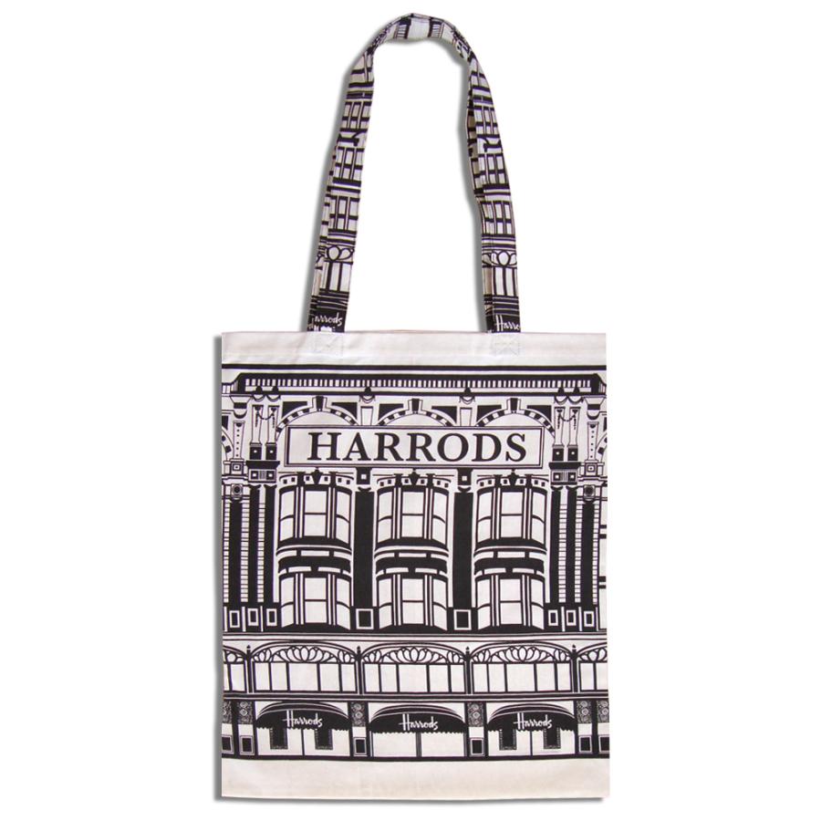 新品未使用　Harrodsハロッズ本店限定★大きめトートバッグ キャンバス地 ハロッズ本店限定！トートバッグ（グリーン） - メルカリ