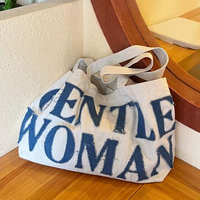 GENTLEWOMAN トートバッグ デニム生地切り替え 日本未入荷】GENTLE WOMAN (ジェントルウーマン)デニムトート