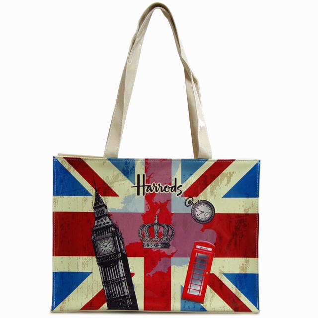 Harrods（ハロッズ） トートバッグ バック Lサイズ 大判 ショッピング 