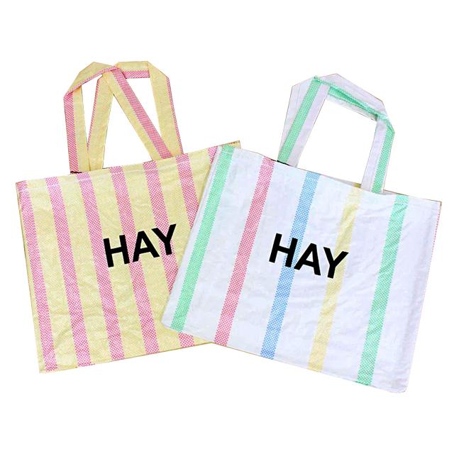 ♡HAY ヘイ　キャンディストライプ　ショッパー ポーチ　トート　エコバッグ HAY（ヘイ） 【送料無料】HAY キャンディーストライプショッパー