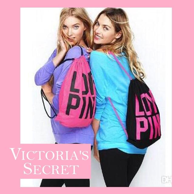 送料無料 Victoria S Secret Pink ヴィクトリアシークレット ピンク ビクシー リュック バックパック スポーツリュック ナップサック ピンク ブラック R Qc5784 Emily 通販 Yahoo ショッピング