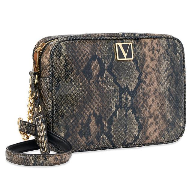 【送料無料】ヴィクトリアシークレット VICTORIA'S SECRET The Victoria Top Zip Crossbody Natural Python ショルダーバッグ パイソン柄｜climb-f｜03