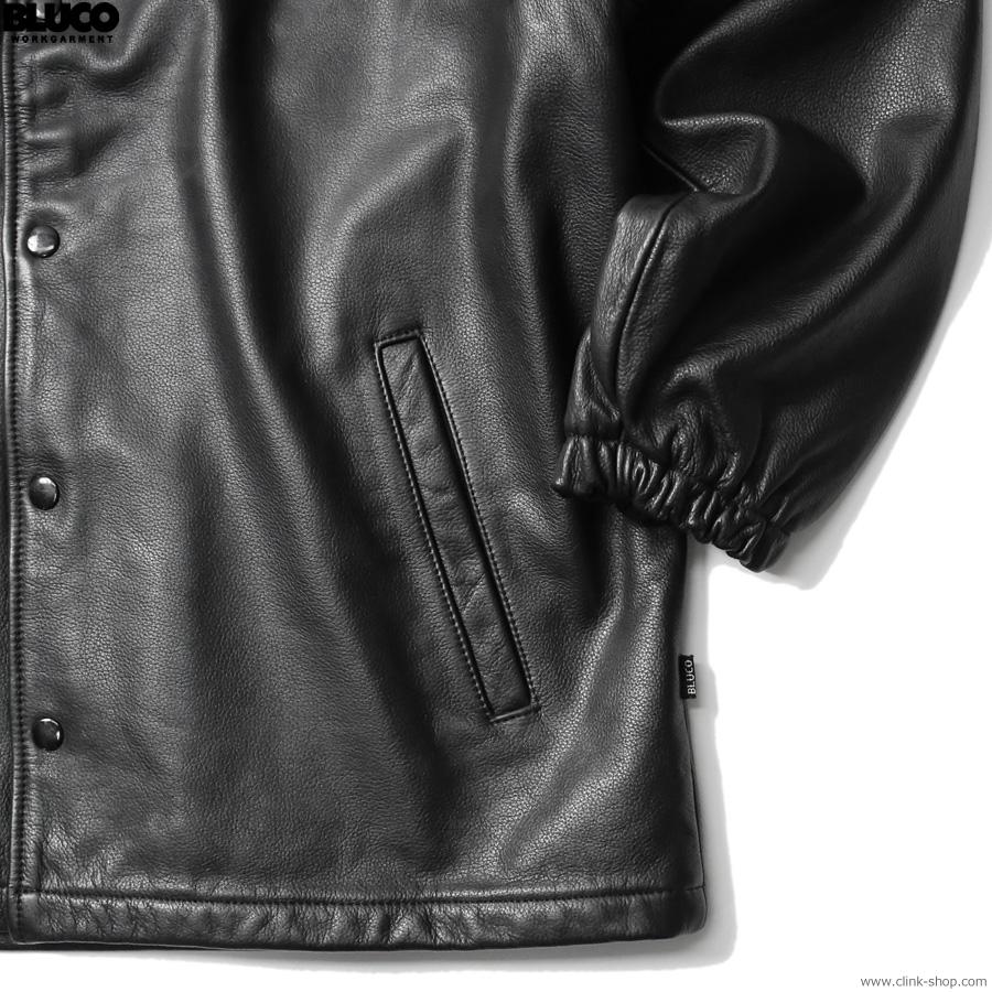 BLUCO（ブルコ） BLUCO LEATHER COACH JACKET (BLACK) [1309] レザー