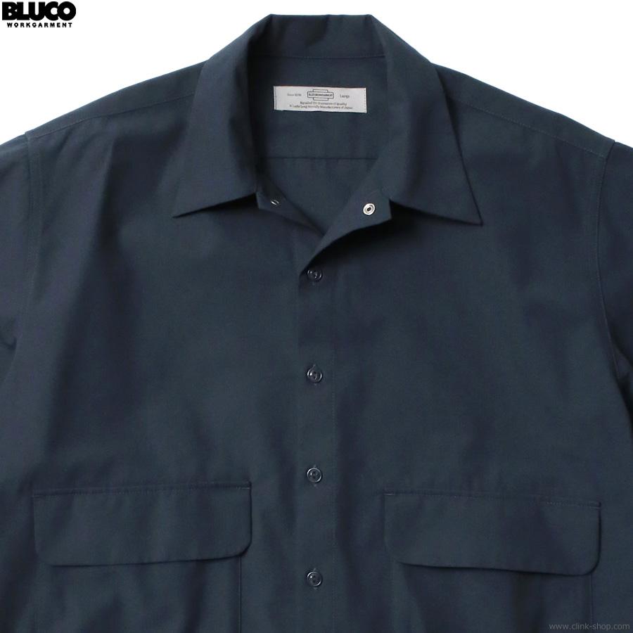 ブルコ BLUCO BIG POCKET WORK SHIRT S/S (NAVY) [143-21-002] メンズ トップス ワークシャツ 半袖 ワイド｜clink｜04