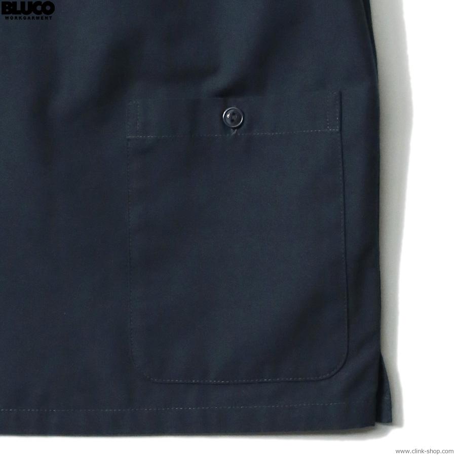 ブルコ BLUCO BIG POCKET WORK SHIRT S/S (NAVY) [143-21-002] メンズ トップス ワークシャツ 半袖 ワイド｜clink｜06