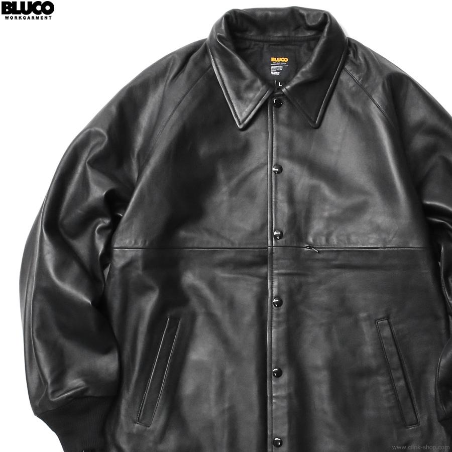 BLUCO ブルコ LEATHER COACH JACKET (BLACK) [147-31-008 BLUCO ブルコ LEATHER COACH JACKET (BLACK) [147-31-008
