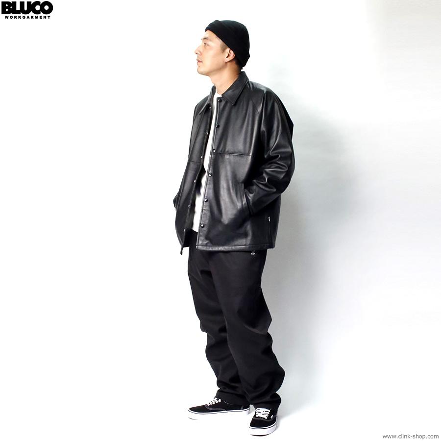 BLUCO ブルコ LEATHER COACH JACKET (BLACK) [147-31-008 BLUCO ブルコ LEATHER COACH JACKET (BLACK) [147-31-008