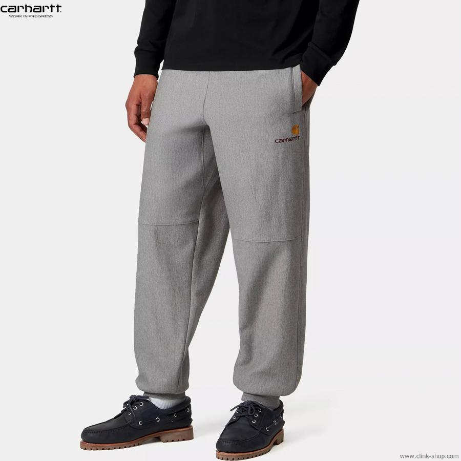 CARHARTT WIP カーハート  CARHARTT WIP AMERICAN SCRIPT JOGGING PANT (GREY HEATHER | Carhartt WIP | 05
