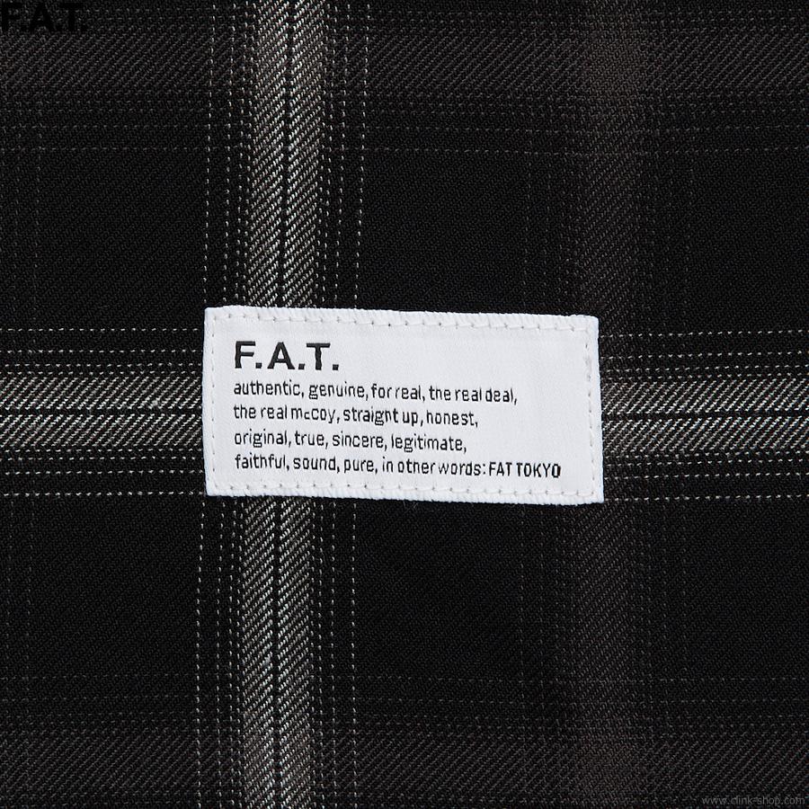 エフエーティー F.A.T. GIGAMBLE (BLACK) [F32410-SH14] メンズ トップス 半袖シャツ ブラック チェック ルーズ ゆったり オーバーサイズ｜clink｜07
