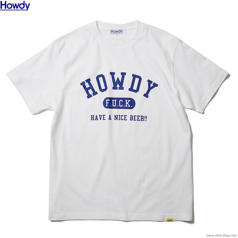 ハウディ Howdy College T (WHITE) [HDW2401-TE02] メンズ Tシャツ 半袖 : CLINK - 通販 ...