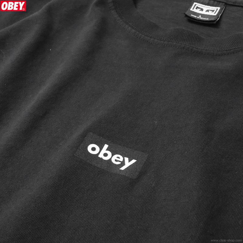 オベイ OBEY HEAVYWEIGHT TEE L/S "OBEY BLACK BAR" (OFF BLACK) メンズ Tシャツ 長袖｜clink｜04