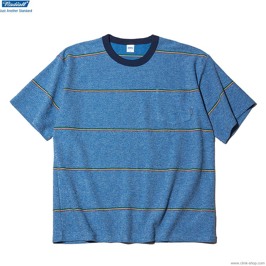 ラディアル RADIALL EL CAMINO - CREW NECK T-SHIRT S/S (BLUE) メンズ Tシャツ 半袖 ルーズ ゆったり オーバーサイズ｜clink｜02