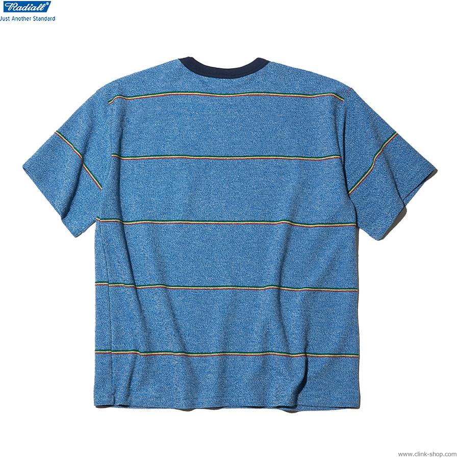 ラディアル RADIALL EL CAMINO - CREW NECK T-SHIRT S/S (BLUE) メンズ Tシャツ 半袖 ルーズ ゆったり オーバーサイズ｜clink｜03