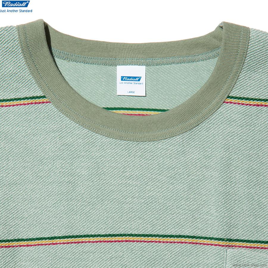 ラディアル RADIALL EL CAMINO - CREW NECK T-SHIRT S/S (SAGE GREEN) メンズ Tシャツ 半袖 ルーズ ゆったり オーバーサイズ｜clink｜04