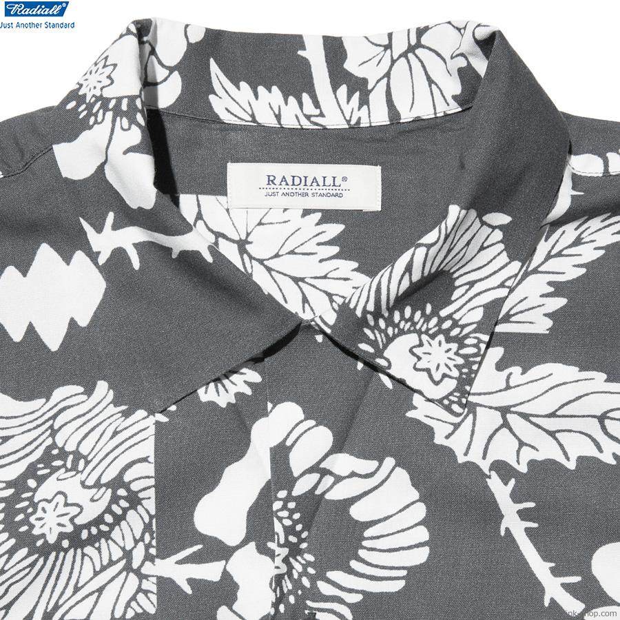 RADIALL ラディアル VERSIONS - OPEN COLLARED SHIRT S/S (INK BLACK 