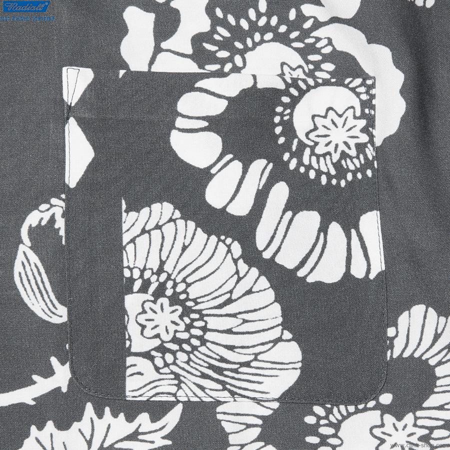 RADIALL ラディアル VERSIONS - OPEN COLLARED SHIRT S/S (INK BLACK 