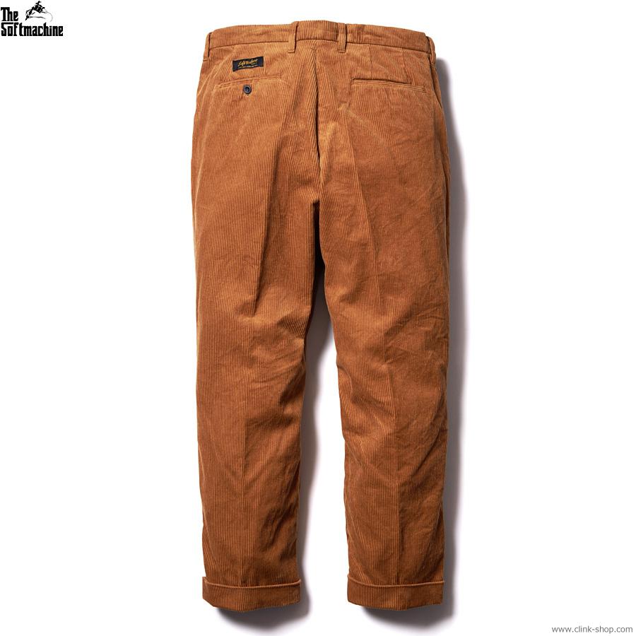 SALE 30％OFF！ソフトマシーン SOFTMACHINE F.O.B CORD (BROWN) コーデュロイ タックパンツ｜clink｜03