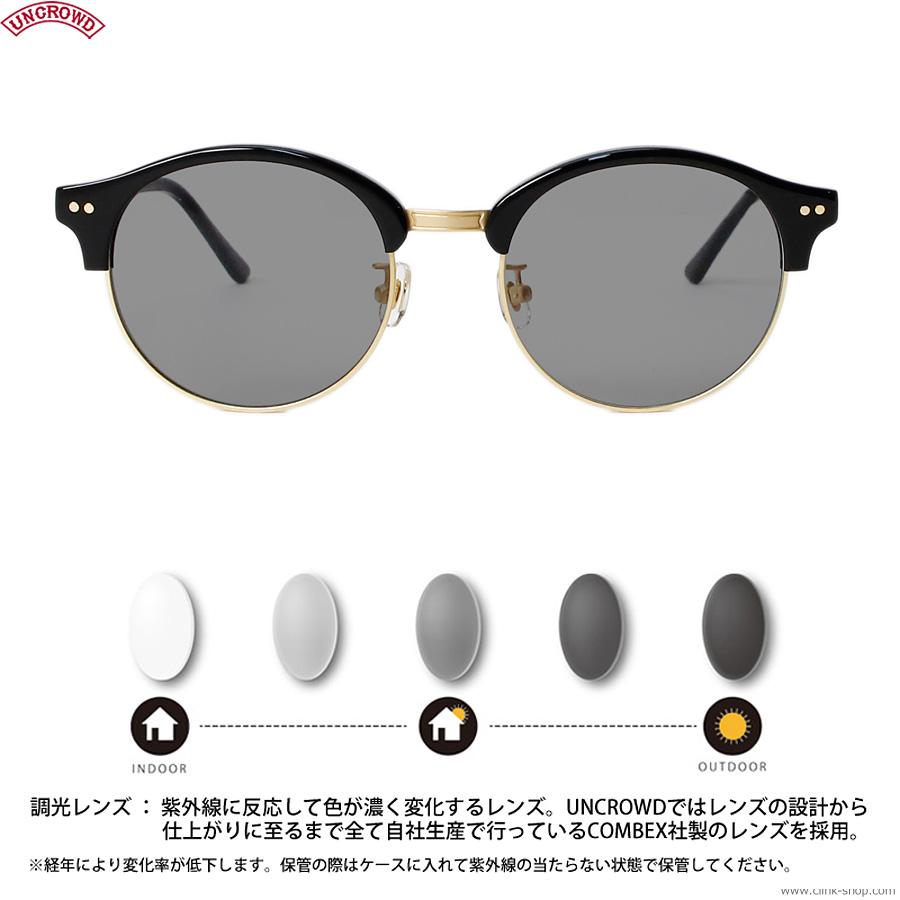 Uncrowd FORTE 調光　サングラス BLUCO 調光レンズ UNCROWD サングラス FORTE PHOTOCHROMIC BLACK