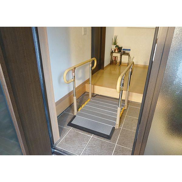 玄関用ベストサポート手すり SP 2-2 全幅77.5cm 長さ120cm 日本製 介護保険レンタル 株式会社シコク