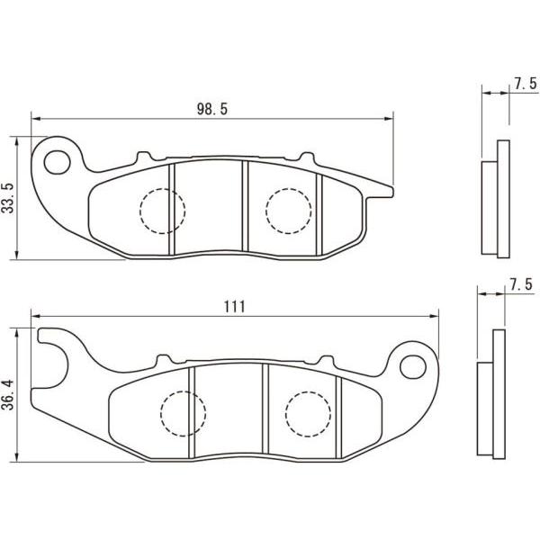 デイトナ製 フロントブレーキパッド(赤パッド/セミメタルパッド) 適合：クロスカブ110(JA60) | DAYTONA（バイク用品） | 01