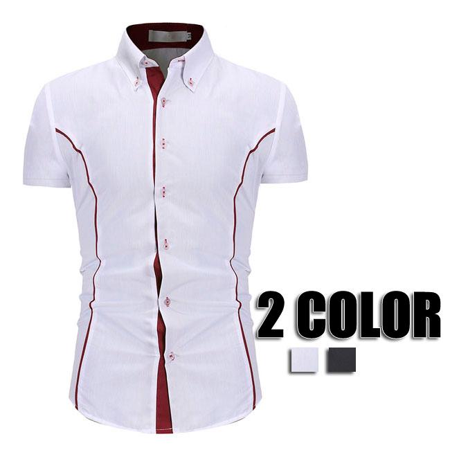 春夏 シャツ メンズ トップス 半袖シャツ カジュアルシャツ 男性用 夏物 春物 メンズファッション 2色 Yrdc1097 クリップショップ 通販 Yahoo ショッピング