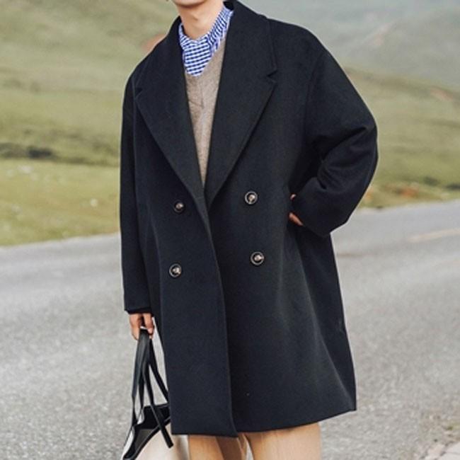 ロングコート メンズ チェスターコート 無地 大きいサイズ 厚手 アウター ゆったりコート 人気 ビジネス 通勤 秋冬 2色 Yrdy1042 クリップショップ 通販 Yahoo ショッピング