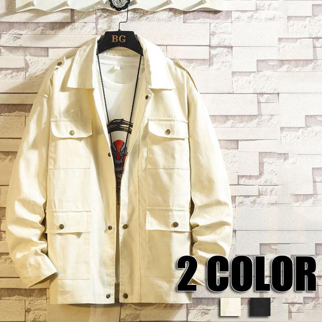 メンズ ミリタリージャケット スタジャン 無地 ジャケット 大きいサイズ 秋 冬 無地 カジュアルジャケット メンズ 2色 Yrjk13 クリップショップ 通販 Yahoo ショッピング