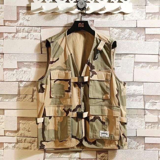ベスト メンズ ベスト カーゴ カジュアル 人気 大きいサイズ 迷彩 カーゴベスト カジュアルベスト メンズファッション 4色 Yrmj1046 クリップショップ 通販 Yahoo ショッピング