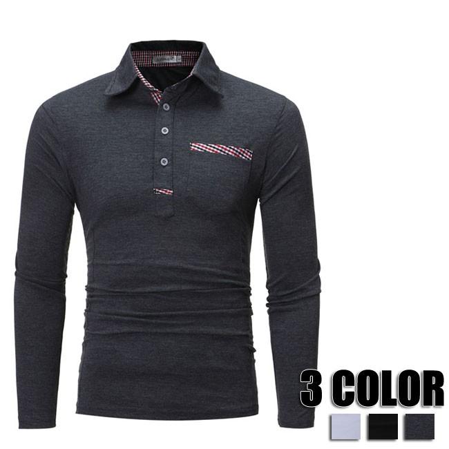 メンズポロシャツ 長袖 ボタンダウン カジュアル コットン ポロシャツ 秋冬 メンズファッション ゴルフウェア 長袖 3色 Yrpl1008 クリップショップ 通販 Yahoo ショッピング